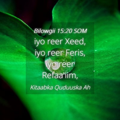 Picture 04 - Bilowgii 15:20 SOM - iyo reer Xeed, iyo reer Feris, iyo reer - Bible Verse Picture
