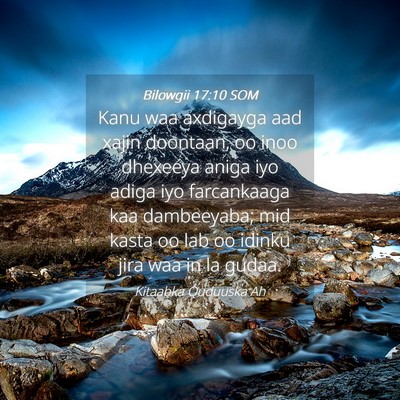 Picture 04 - Bilowgii 17:10 SOM - Kanu waa axdigayga aad xajin doontaan, oo inoo - Bible Verse Picture