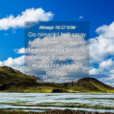 Picture 04 - Bilowgii 18:22 SOM - Oo nimankii halkaasay ka noqdeen oo waxay tageen - Bible Verse Picture