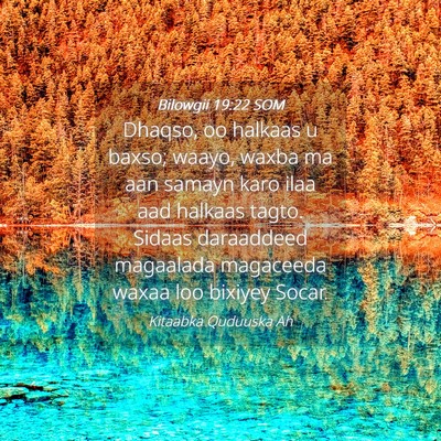 Picture 04 - Bilowgii 19:22 SOM - Dhaqso, oo halkaas u baxso; waayo, waxba ma aan - Bible Verse Picture
