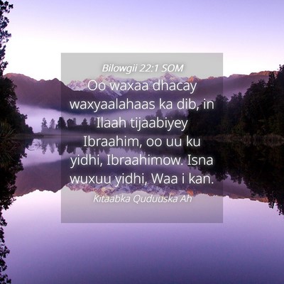 Picture 04 - Bilowgii 22:1 SOM - Oo waxaa dhacay waxyaalahaas ka dib, in Ilaah - Bible Verse Picture