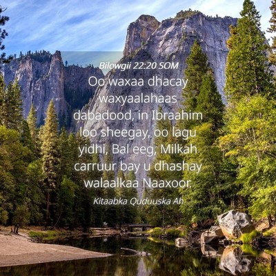Picture 04 - Bilowgii 22:20 SOM - Oo waxaa dhacay waxyaalahaas dabadood, in - Bible Verse Picture