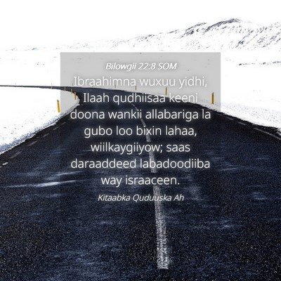 Picture 04 - Bilowgii 22:8 SOM - Ibraahimna wuxuu yidhi, Ilaah qudhiisaa keeni - Bible Verse Picture