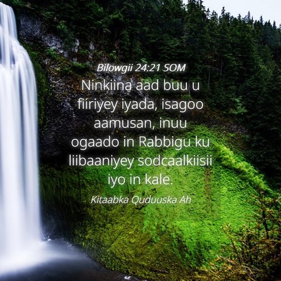 Picture 04 - Bilowgii 24:21 SOM - Ninkiina aad buu u fiiriyey iyada, isagoo - Bible Verse Picture