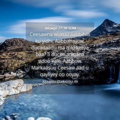Picture 04 - Bilowgii 27:38 SOM - Ceesawna wuxuu aabbihiis ku yidhi, Aabbahayow, - Bible Verse Picture