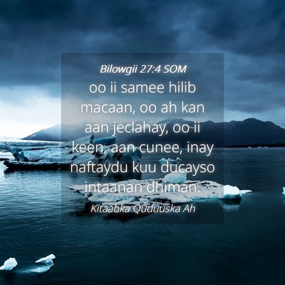 Picture 04 - Bilowgii 27:4 SOM - oo ii samee hilib macaan, oo ah kan aan jeclahay, - Bible Verse Picture