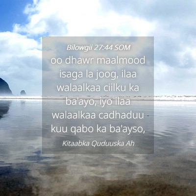 Picture 04 - Bilowgii 27:44 SOM - oo dhawr maalmood isaga la joog, ilaa walaalkaa - Bible Verse Picture