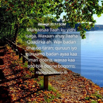 Picture 04 - Bilowgii 35:11 SOM - Markaasaa Ilaah ku yidhi isaga, Waxaan ahay - Bible Verse Picture
