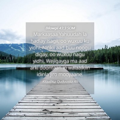 Picture 04 - Bilowgii 43:3 SOM - Markaasaa Yahuudah la hadlay isagii, oo wuxuu ku - Bible Verse Picture