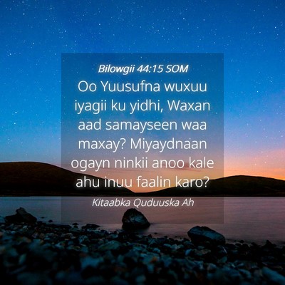 Picture 04 - Bilowgii 44:15 SOM - Oo Yuusufna wuxuu iyagii ku yidhi, Waxan aad - Bible Verse Picture