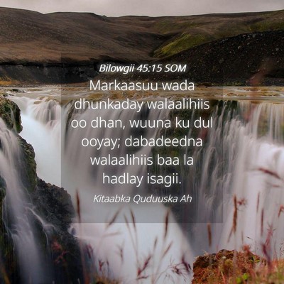 Picture 04 - Bilowgii 45:15 SOM - Markaasuu wada dhunkaday walaalihiis oo dhan, - Bible Verse Picture