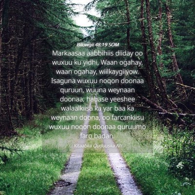 Picture 04 - Bilowgii 48:19 SOM - Markaasaa aabbihiis diiday oo wuxuu ku yidhi, - Bible Verse Picture