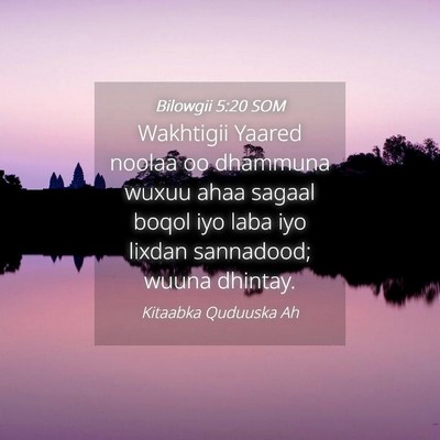 Picture 04 - Bilowgii 5:20 SOM - Wakhtigii Yaared noolaa oo dhammuna wuxuu ahaa - Bible Verse Picture