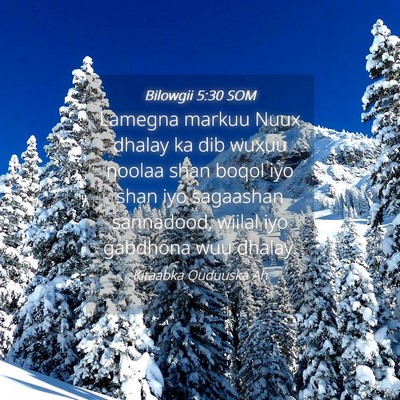 Picture 04 - Bilowgii 5:30 SOM - Lamegna markuu Nuux dhalay ka dib wuxuu noolaa - Bible Verse Picture