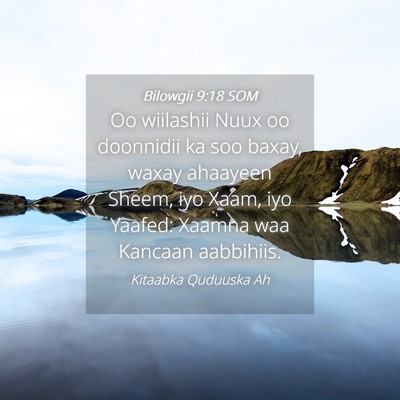 Picture 04 - Bilowgii 9:18 SOM - Oo wiilashii Nuux oo doonnidii ka soo baxay, - Bible Verse Picture