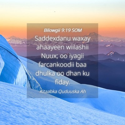 Picture 04 - Bilowgii 9:19 SOM - Saddexdanu waxay ahaayeen wiilashii Nuux; oo - Bible Verse Picture
