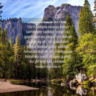 Picture 04 - Boqorradii Kowaad 10:17 SOM - Oo haddana wuxuu kaloo sameeyey saddex boqol oo - Bible Verse Picture