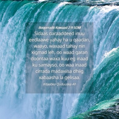 Picture 04 - Boqorradii Kowaad 2:9 SOM - Sidaas daraaddeed inuu eedlaawe yahay ha u - Bible Verse Picture