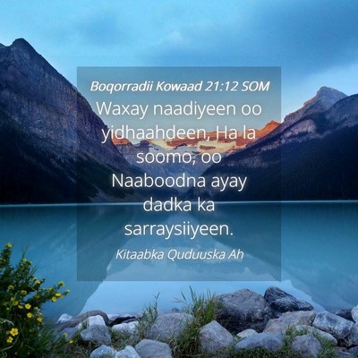 Picture 04 - Boqorradii Kowaad 21:12 SOM - Waxay naadiyeen oo yidhaahdeen, Ha la soomo, oo - Bible Verse Picture