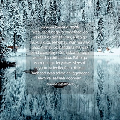 Picture 04 - Boqorradii Kowaad 21:19 SOM - Waa inaad isaga la hadashaa, oo waxaad ku - Bible Verse Picture