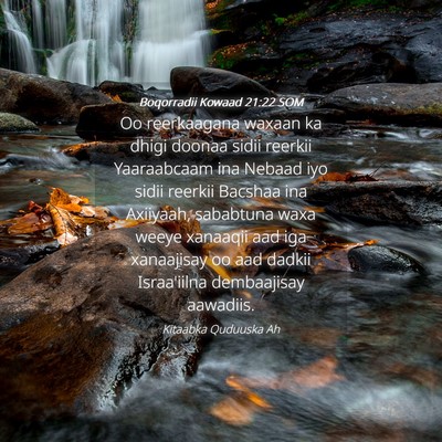 Picture 04 - Boqorradii Kowaad 21:22 SOM - Oo reerkaagana waxaan ka dhigi doonaa sidii - Bible Verse Picture