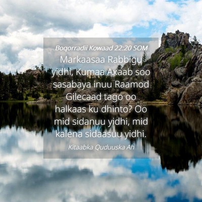 Picture 04 - Boqorradii Kowaad 22:20 SOM - Markaasaa Rabbigu yidhi, Kumaa Axaab soo sasabaya - Bible Verse Picture