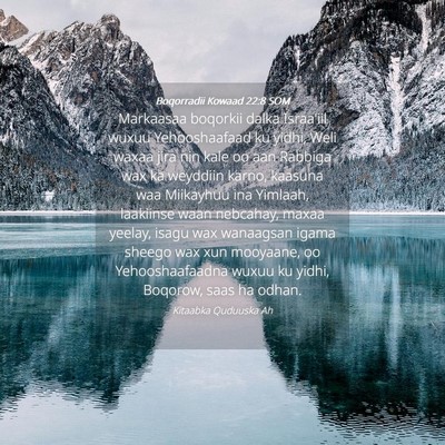 Picture 04 - Boqorradii Kowaad 22:8 SOM - Markaasaa boqorkii dalka Israa'iil wuxuu - Bible Verse Picture