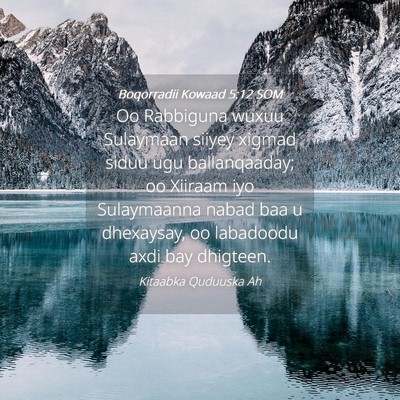 Picture 04 - Boqorradii Kowaad 5:12 SOM - Oo Rabbiguna wuxuu Sulaymaan siiyey xigmad siduu - Bible Verse Picture