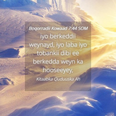 Picture 04 - Boqorradii Kowaad 7:44 SOM - iyo berkeddii weynayd, iyo laba iyo tobankii dibi - Bible Verse Picture