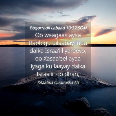 Picture 04 - Boqorradii Labaad 10:32 SOM - Oo waagaas ayaa Rabbigu bilaabay inuu dalka - Bible Verse Picture
