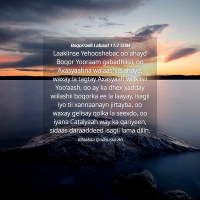 Picture 04 - Boqorradii Labaad 11:2 SOM - Laakiinse Yehooshebac oo ahayd Boqor Yooraam - Bible Verse Picture
