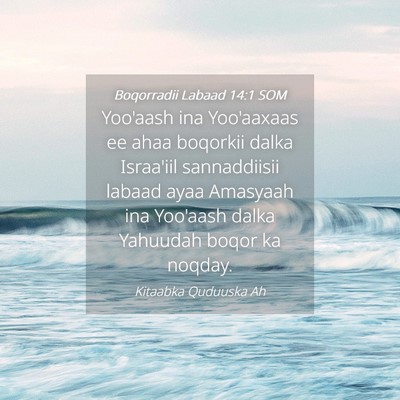 Picture 04 - Boqorradii Labaad 14:1 SOM - Yoo'aash ina Yoo'aaxaas ee ahaa boqorkii dalka - Bible Verse Picture