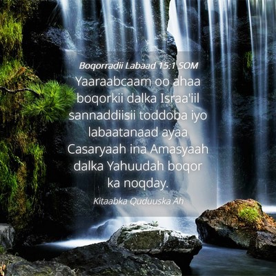 Picture 04 - Boqorradii Labaad 15:1 SOM - Yaaraabcaam oo ahaa boqorkii dalka Israa'iil - Bible Verse Picture