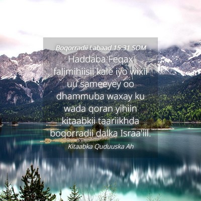 Picture 04 - Boqorradii Labaad 15:31 SOM - Haddaba Feqax falimihiisii kale iyo wixii uu - Bible Verse Picture