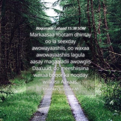 Picture 04 - Boqorradii Labaad 15:38 SOM - Markaasaa Yootam dhintay oo la seexday - Bible Verse Picture