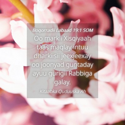 Picture 04 - Boqorradii Labaad 19:1 SOM - Oo markii Xisqiyaah taas maqlay intuu dharkiisii - Bible Verse Picture