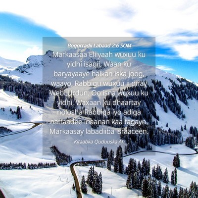 Picture 04 - Boqorradii Labaad 2:6 SOM - Markaasaa Eliiyaah wuxuu ku yidhi isagii, Waan ku - Bible Verse Picture