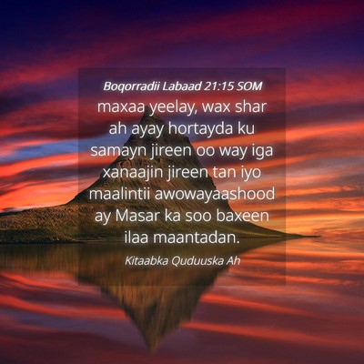 Picture 04 - Boqorradii Labaad 21:15 SOM - maxaa yeelay, wax shar ah ayay hortayda ku samayn - Bible Verse Picture