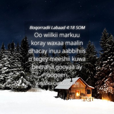 Picture 04 - Boqorradii Labaad 4:18 SOM - Oo wiilkii markuu koray waxaa maalin dhacay inuu - Bible Verse Picture