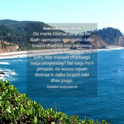 Picture 04 - Boqorradii Labaad 5:8 SOM - Oo markii Eliishaa oo ahaa nin Ilaah uu maqlay in - Bible Verse Picture