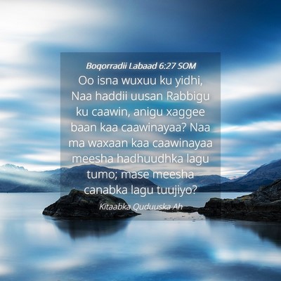 Picture 04 - Boqorradii Labaad 6:27 SOM - Oo isna wuxuu ku yidhi, Naa haddii uusan Rabbigu - Bible Verse Picture