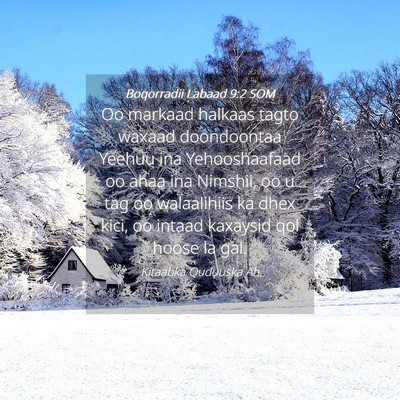 Picture 04 - Boqorradii Labaad 9:2 SOM - Oo markaad halkaas tagto waxaad doondoontaa - Bible Verse Picture