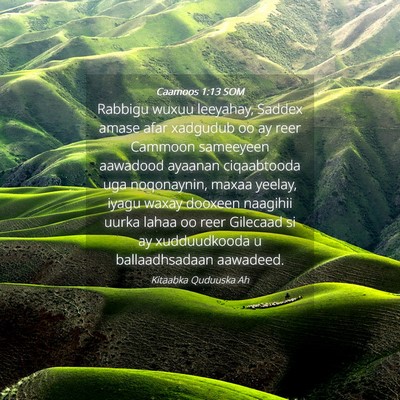 Picture 04 - Caamoos 1:13 SOM - Rabbigu wuxuu leeyahay, Saddex amase afar - Bible Verse Picture