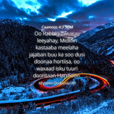 Picture 04 - Caamoos 4:3 SOM - Oo Rabbigu wuxuu leeyahay, Midkiin kastaaba - Bible Verse Picture