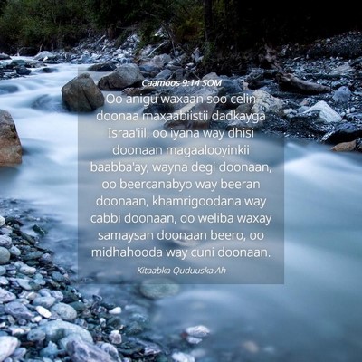 Picture 04 - Caamoos 9:14 SOM - Oo anigu waxaan soo celin doonaa maxaabiistii - Bible Verse Picture