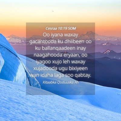 Picture 04 - Cesraa 10:19 SOM - Oo iyana waxay gacantooda ku dhiibeen oo ku - Bible Verse Picture