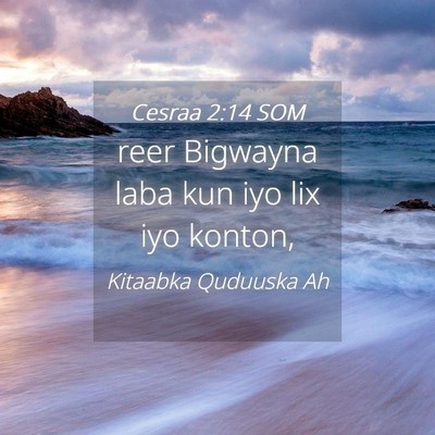 Picture 04 - Cesraa 2:14 SOM - reer Bigwayna laba kun iyo lix iyo - Bible Verse Picture