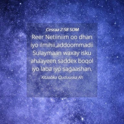 Picture 04 - Cesraa 2:58 SOM - Reer Netiiniim oo dhan iyo ilmihii addoommadii - Bible Verse Picture