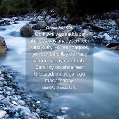 Picture 04 - Cesraa 2:61 SOM - Oo kuwii wadaaddada ahaa, waxay ahaayeen reer - Bible Verse Picture