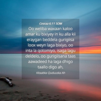 Picture 04 - Cesraa 6:11 SOM - Oo weliba waxaan kaloo amar ku bixiyey in ku alla - Bible Verse Picture